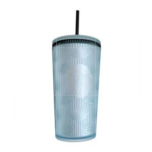Starbucks Blue Tumbler with Black Straw